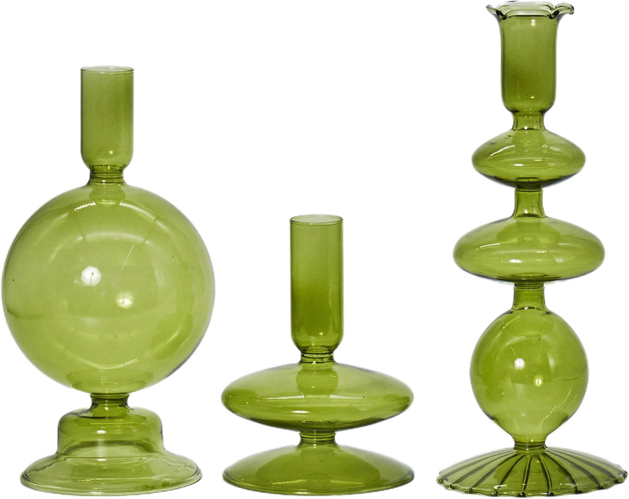 Amazon.com: Amanman Candle Stick Candle Holder, Glass Candle Holders