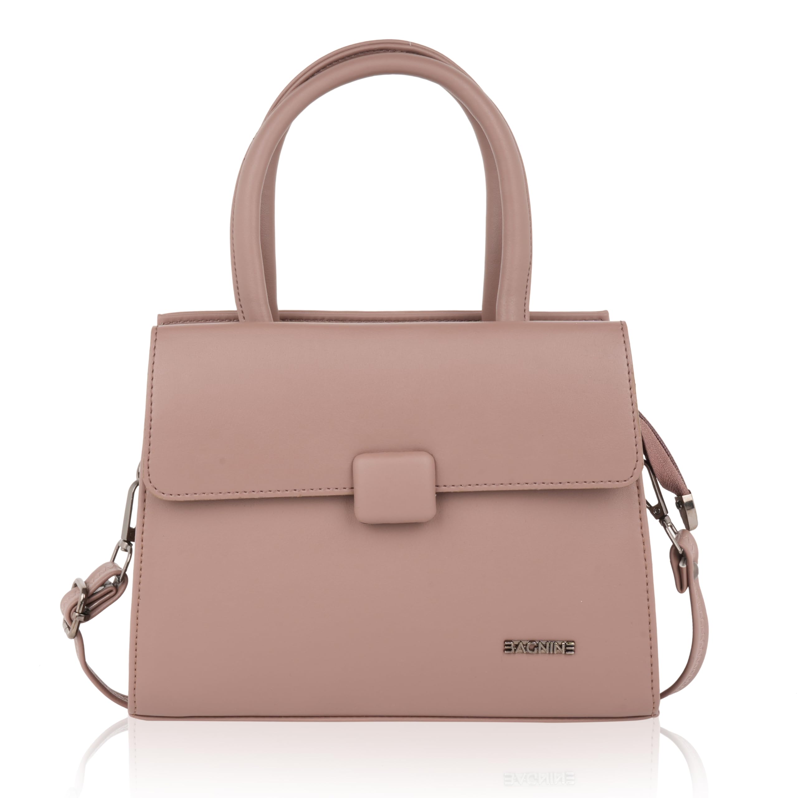 bagnine Classy Handbag for Women | Elegant Flap Top Handle Bag | Removable/Adjustable Strap | Smooth Zip Closure | Fashion Ladies Purse for Office, Travel, Shopping & Everyday Use-picture-11