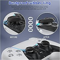 Vista 8 de ECHZOVE PS5 Controller Cover Case – 30th Anniversary Limited Edition Protective Silicone Skin for PlayStation 5 Controller, Anti-Slip, Gris claro