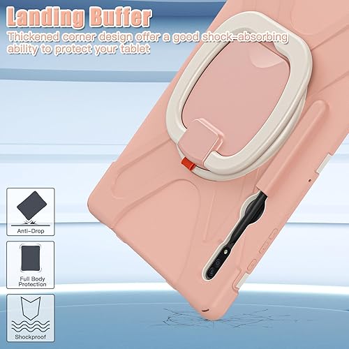 Miniatura 119 de Funda resistente para Galaxy Tab S10 Ultra 2024/S9 Ultra 2023/S8 Ultra 2022, funda híbrida resistente con soporte para bolígrafo S, funda a prueba