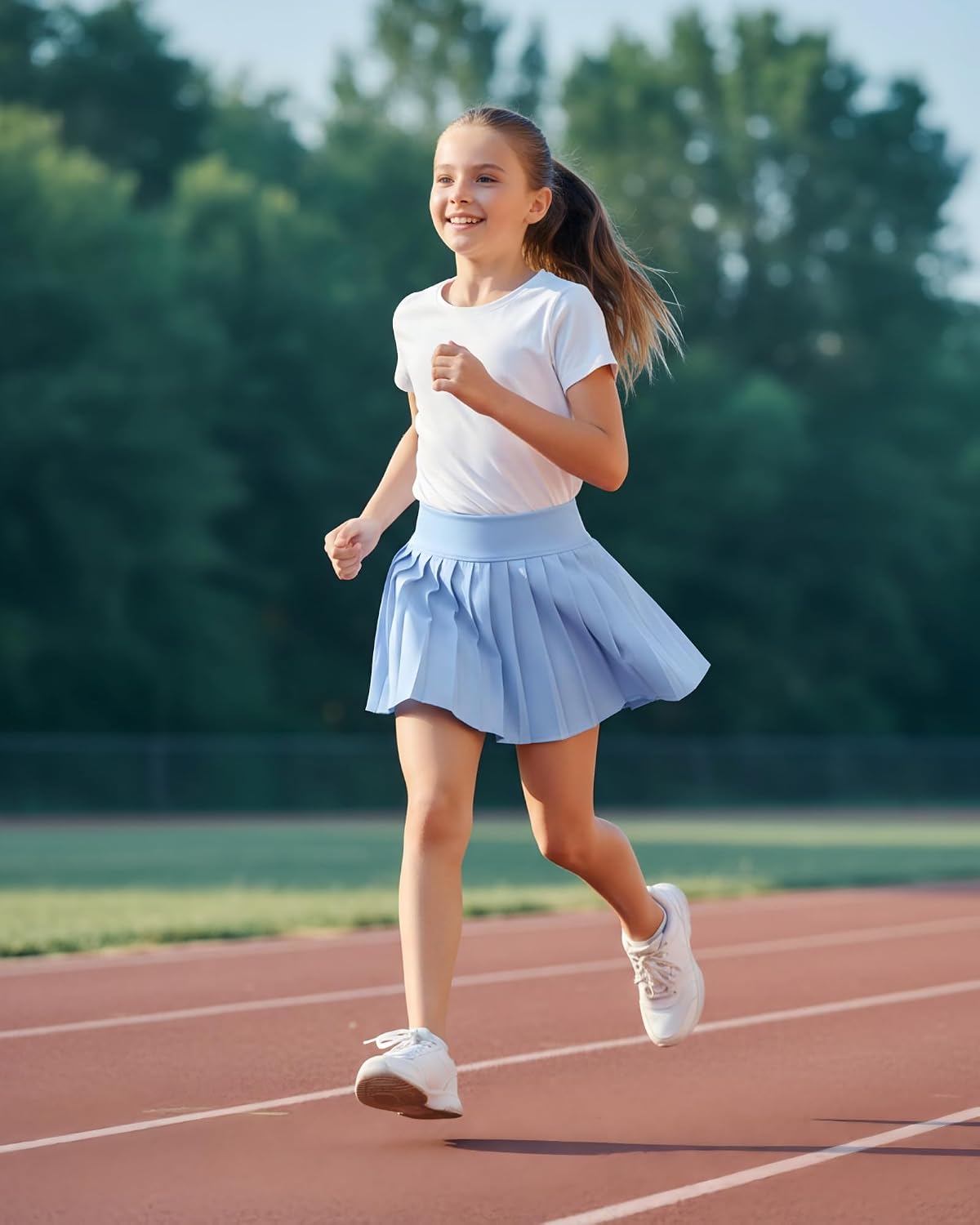 Girls Tennis Skirts with Pockets Liner: High Waisted Pleated Skirt Athletic Sports Skorts Performance Skirts 5-12Y