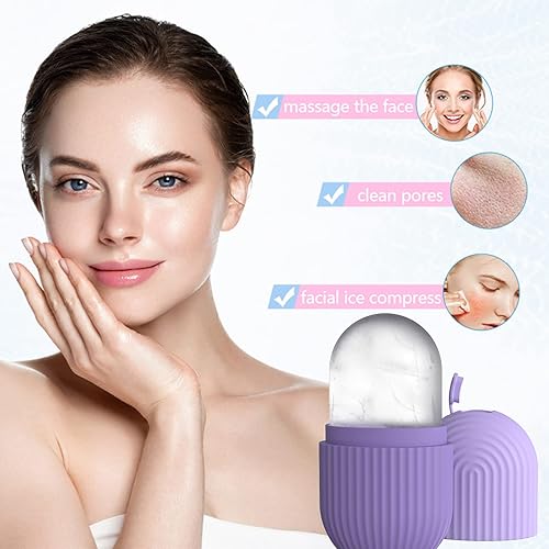 Miniatura 4 de Rodillo facial de hielo, molde de silicona reutilizable, masaje facial, belleza facial, herramientas para el cuidado de la piel, aplica hielo