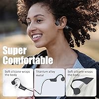 Vista 3 de Bone Conduction Headphones - Bluetooth 5.2 Open Ear Headphones IP67 Waterproof Sport Earphones with Noise-Cancelling Mic - Wireless Bone Conducting