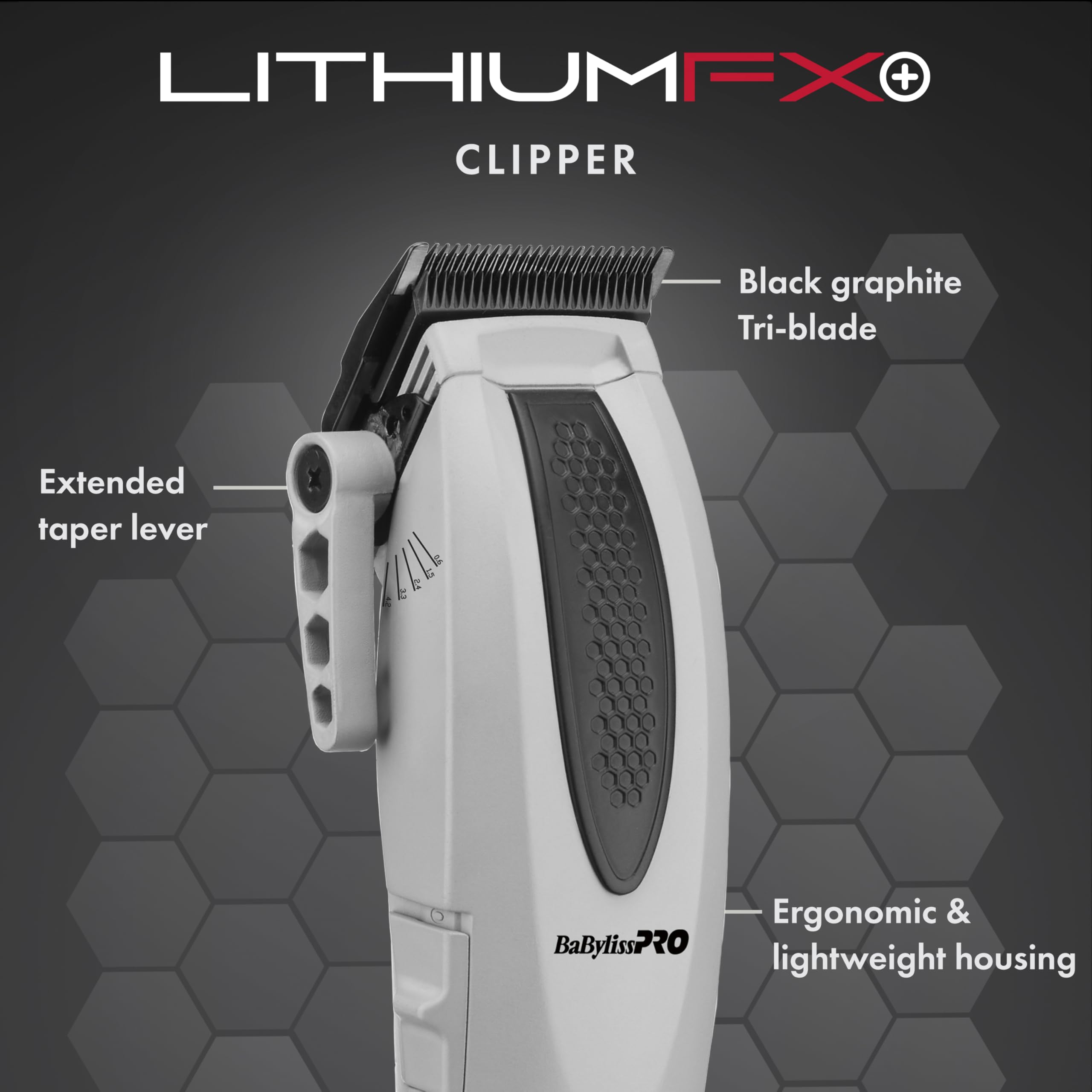 LithiumFX Cord/Cordless Lithium Ergonomic Hair Clippers for Men
