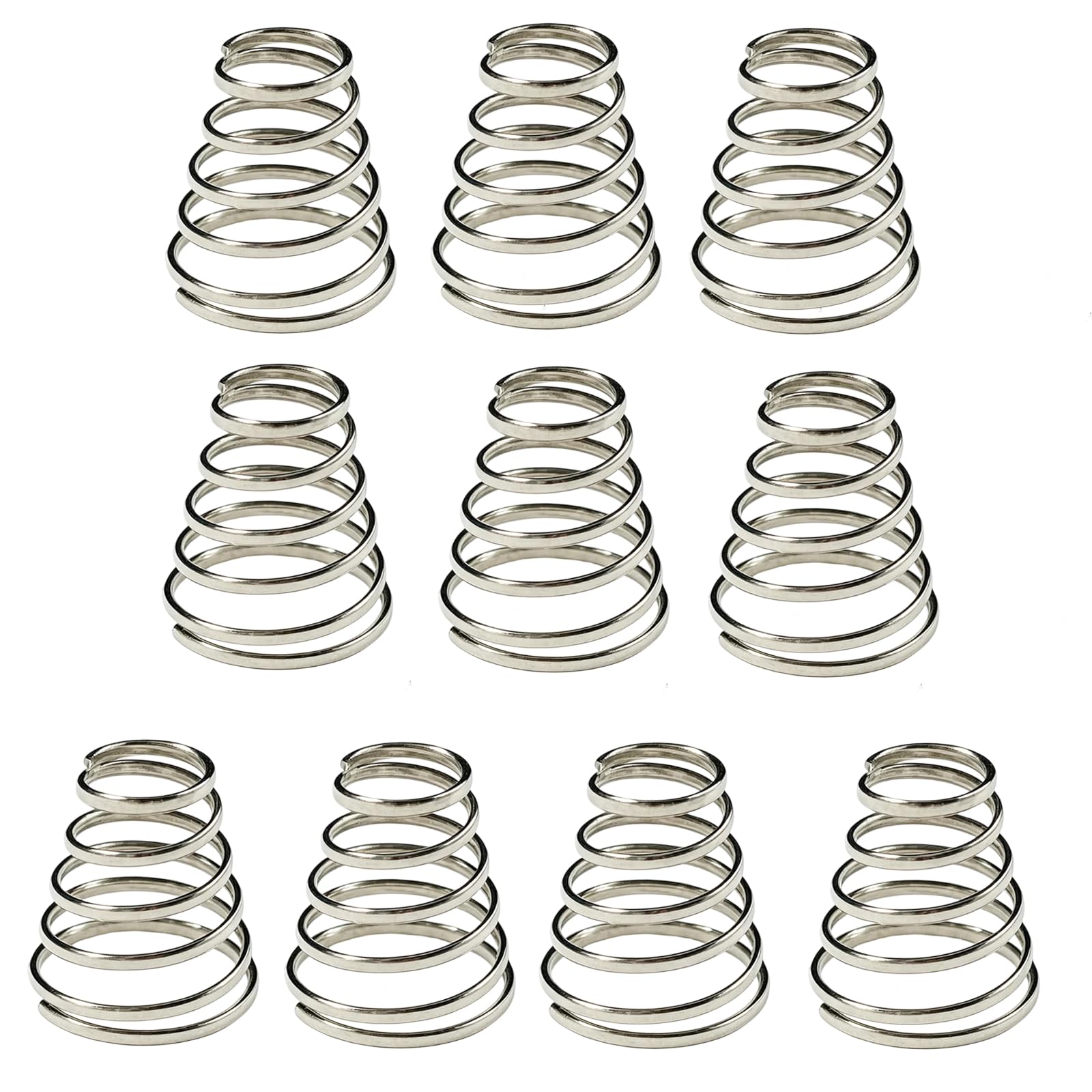 10Pcs Silver Bike Quick Release Skewer Springs,Stainless Steel Bike Hub Quick Release Lever Shafts Spring For Cycling Mountain Road Bike Bike Wheel Spring,Quick Release Spring Skewer Hub For Bike