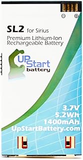 SL2 Battery Replacement (1400mah, 3.7v, Li-ion) for Sirius Portable Satellite Radio Compatible with - Sirius Stiletto 2, Sirius SL2, Sirius AE737173025076, Sirius 01070000014, Sirius SL2 XM