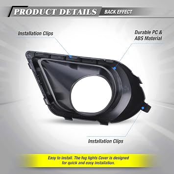 Right Fog Lights Covers for 2014-2016 Subaru Forester 2.5i Models