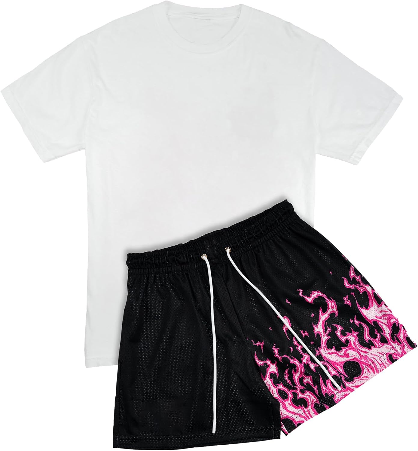 DIOTSR Mens Graphic Shorts Cool Streetwear Basketball Shorts Athletic Running Shorts Drawstring Waist