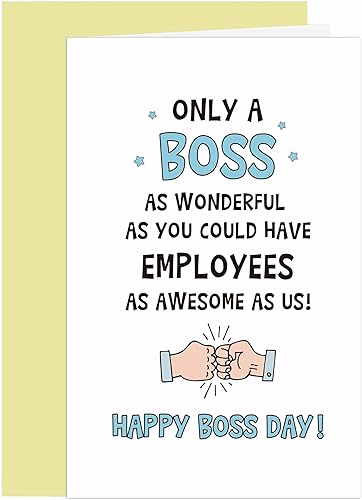Miniatura 10 de Tarjeta divertida para jefe, tarjeta del día del jefe de broma, tarjeta de agradecimiento del líder del jefe del humor, tarjeta divertida del día