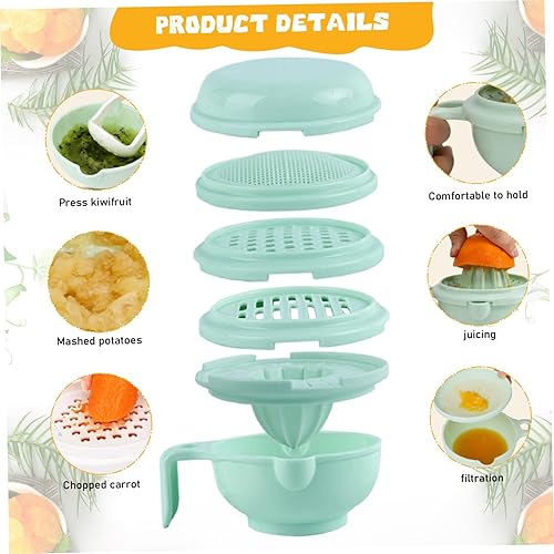 Miniatura 5 de 2 juegos de comida para bebés con asa, máquina de puré de bebé de gran capacidad con trituradora antideslizante resistente al calor para nuevos