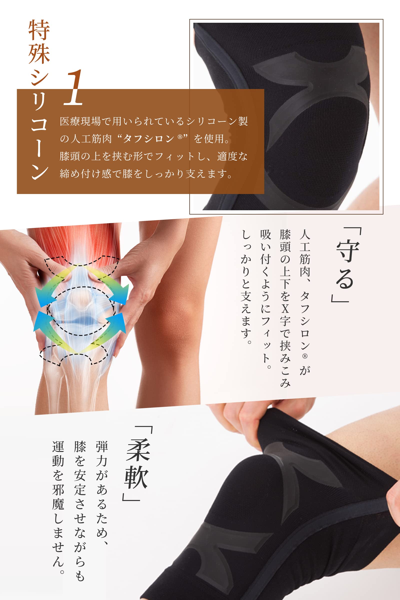 Amazon | Runtage(ランテージ) ダブルX ニーサポーター(片足用1枚入り