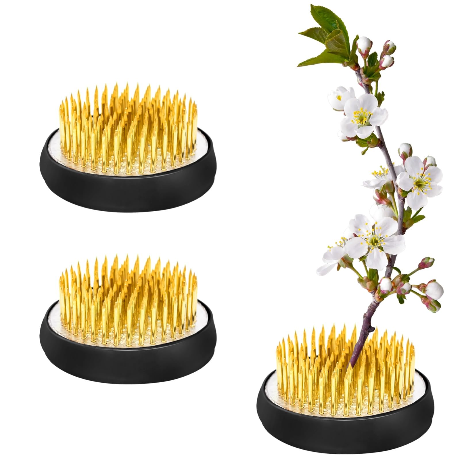 Idée cadeau jardinage : set de 3 grenouilles florales pour compositions