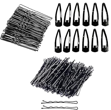 QUIFF Hair Clips Combo- 110 Pieces ||U-pin 50 Pcs ,Bobby pin 48 Pcs & Tic-Tak clips 12 Pcs || Wedding Styling Tools Accessories for Girls & Women Hair Clips