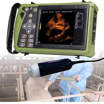 Veterinary Ultrasound Machine For Pregnancy Portable Scanner Portable Veterinary Ultrasonic Diagnostic Equipment With 3.5Mhz Probe Waterproof Probe For Pig, Sheep, UseMachine+convex array probe