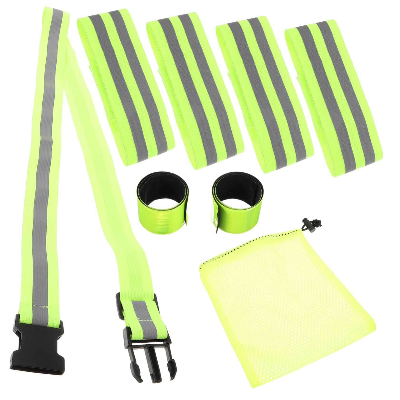 Toddmomy Cinturino per Il Corpo Cintura Polsino Abbigliamento da Corsa Riflettente Bande da Polso Braccialetti con Bande Riflettenti Pellicola Riflettente Ad Alta Luminosità Green