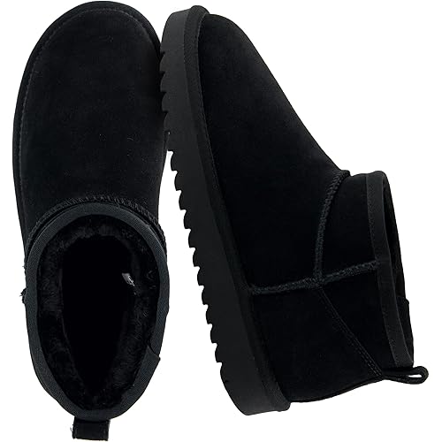 CUSHIONAIRE Hip 2 Genuine Suede Ankle Boots for Women, Cozy Faux Shearling Lining Pull On Winter Womens Boots