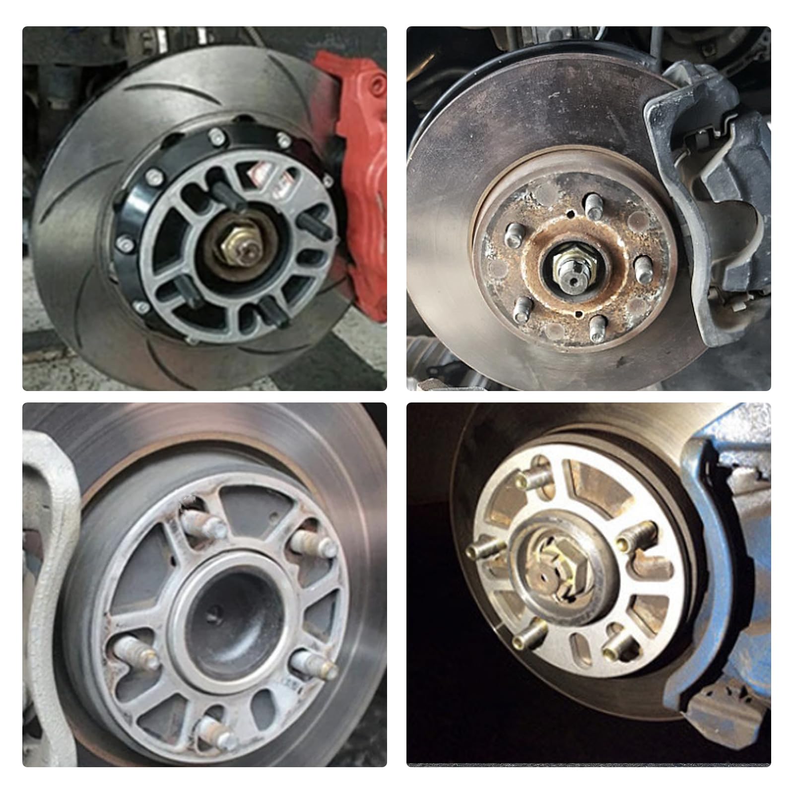 LAZZLU Élargisseur de Voie 4 Pièces Entretoises Universelles Pneu en Aluminium Entretoises Roue