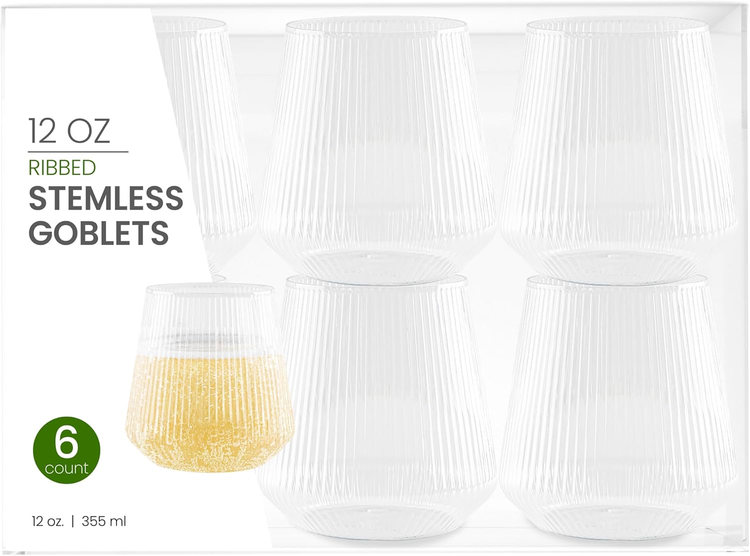 PLASTICPRO 12 Pack Black Plastic Wine Glasses Stemless Disposable 12 oz BPA Free Shatterproof Plastic Wine Cups Wine Glasses for Parties