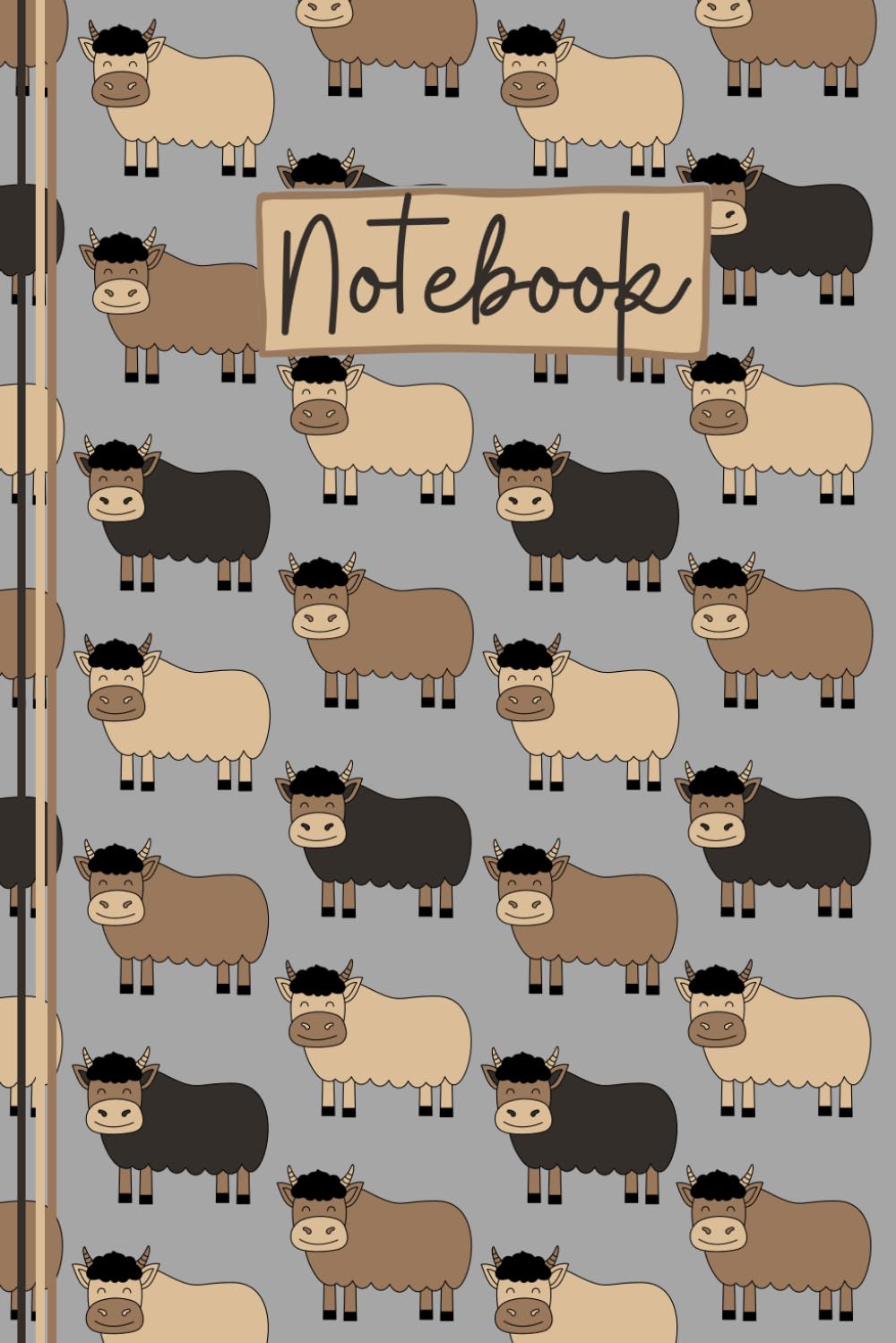 Highland Cow Notebook: Cute Highland Cow Lined Journal, The Perfect Novelty Highland Cow Gift for Anyone who Loves Cows and Highland Cattle - Grey