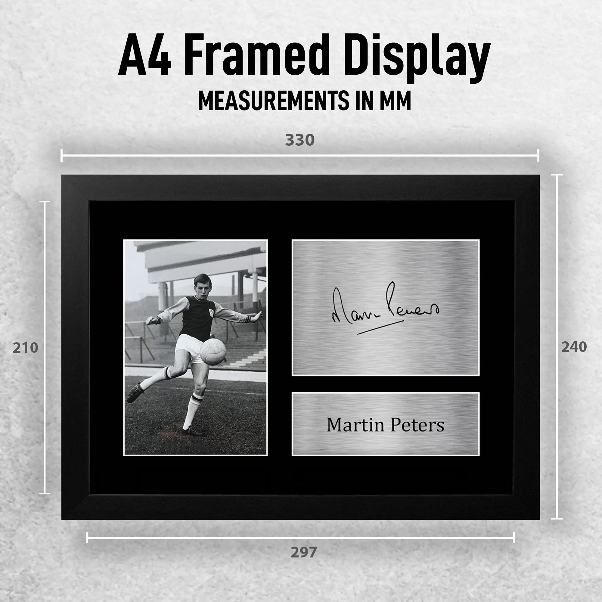 HWC Trading FR A4 Martin Peters West Ham Utd Hammers Gifts Printed Signed Autograph Picture for Fans and Supporters - A4 Framed - Image 2