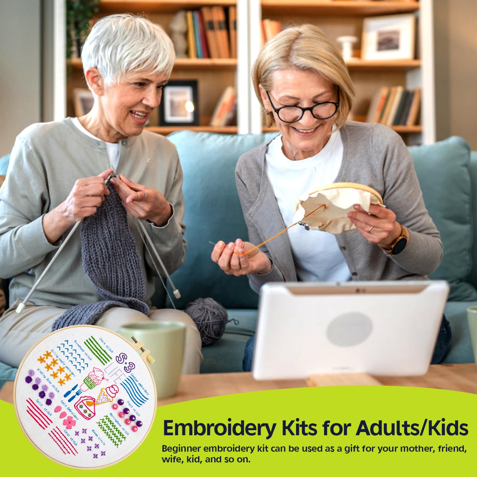 Stickerei Set Für Anfänger - Komplettset Mit Vorlagen & Werkzeugen
