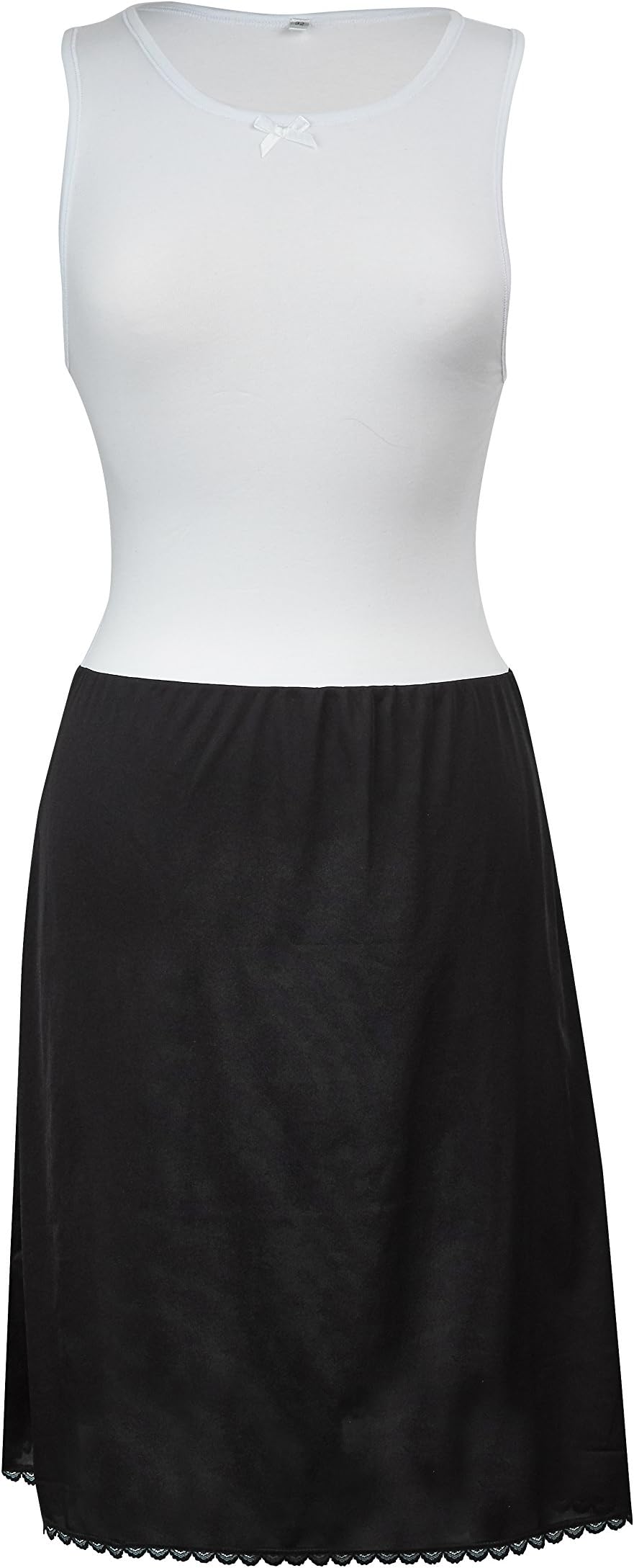 Sleeveless Full Slip Dress for Women – Cotton/Lycra Top, Nylon Bottom