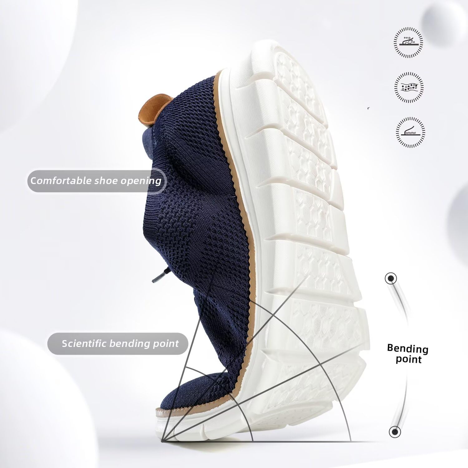 Men's Casual Dress Shoes Fashion Walking Sneakers Mesh Business Oxfords Work Lightweight Soft Sole