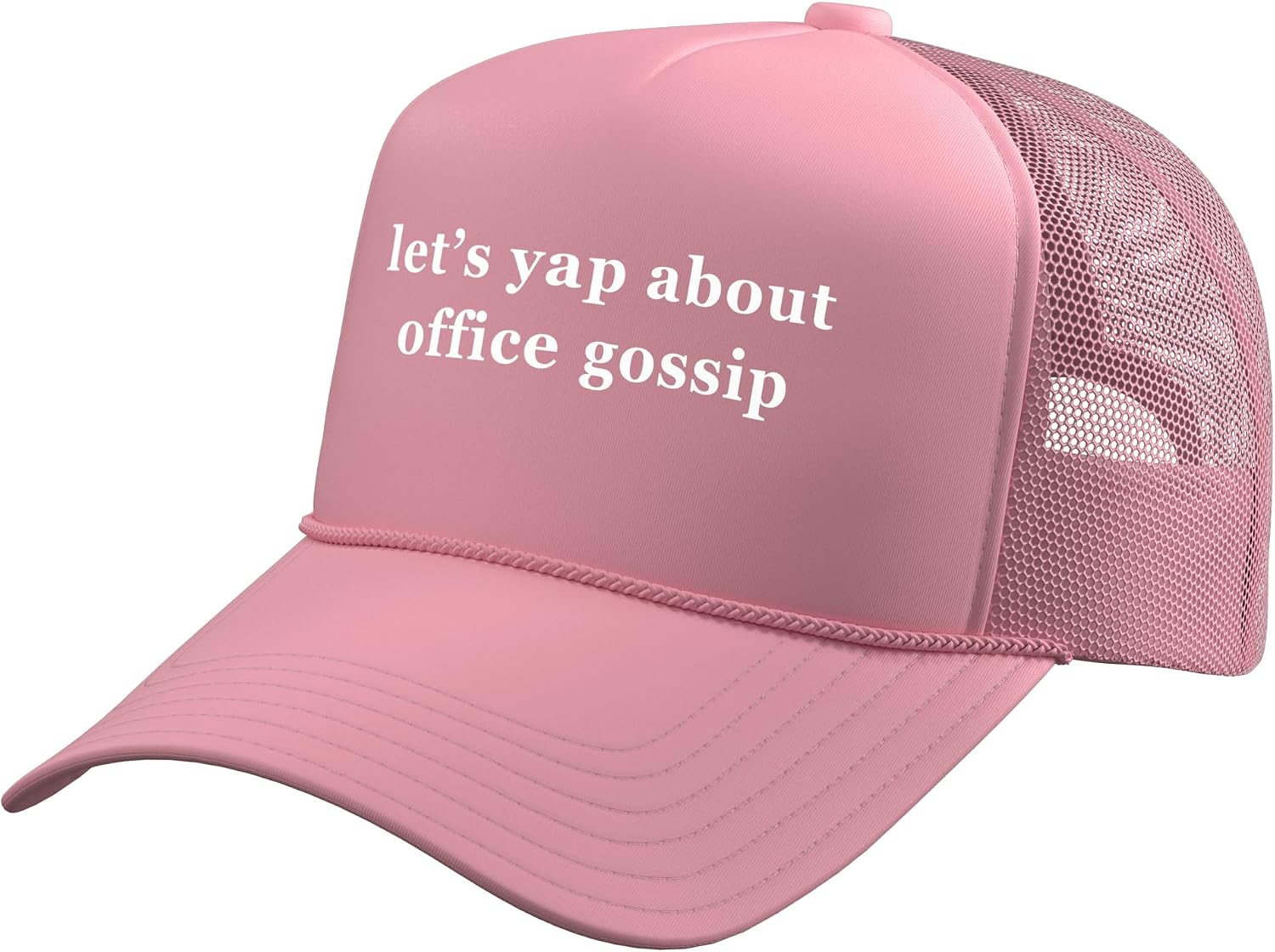 Let's Yap About Office Gossip Funny Coworker Meetings Trucker Hat with Adjustable Mesh Back