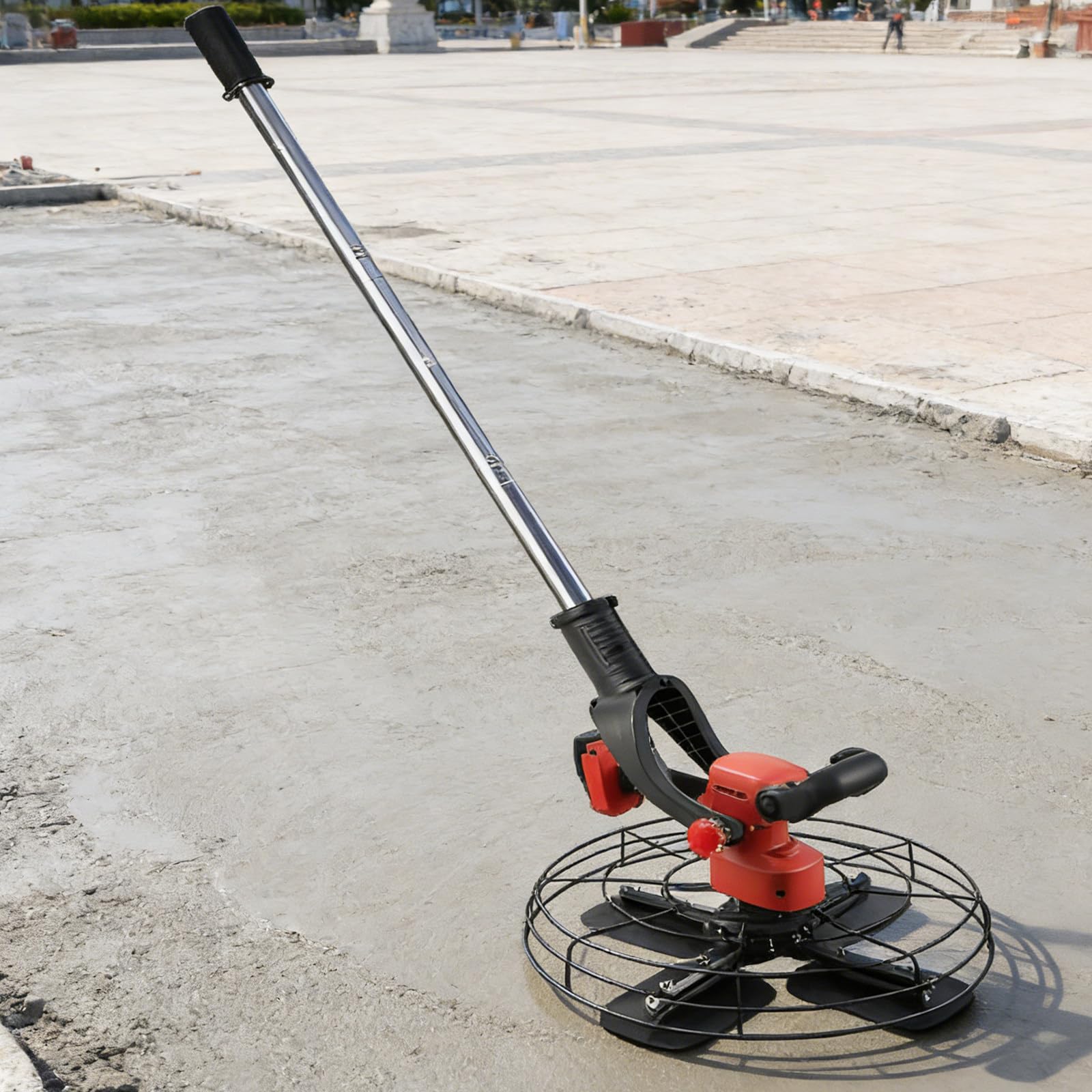 Máquina alisadora de cemento manual, paleta eléctrica de yeso con motor sin escobillas, 40-300 R/min para proyectos de acabado de paredes y construcción, 20000 mAh