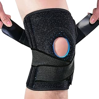 Luwint Kids Youth Neoprene Knee Brace, Open Patella Stabilizer with Adjustable Straps Knee Pads Support for Arthritis, ACL, Relieves Pain, Basketball, Sports, 1 Piece