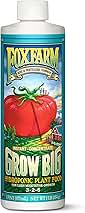 FoxFarm Grow Big Hydro Organic Liquid Fertilizer, 1 Pint - 3-2-6 Plant Food with Micro Nutrients for Hydroponic Systems - Enhances Vegetative Growth, Flowering, and Fruiting - pH Adjustable