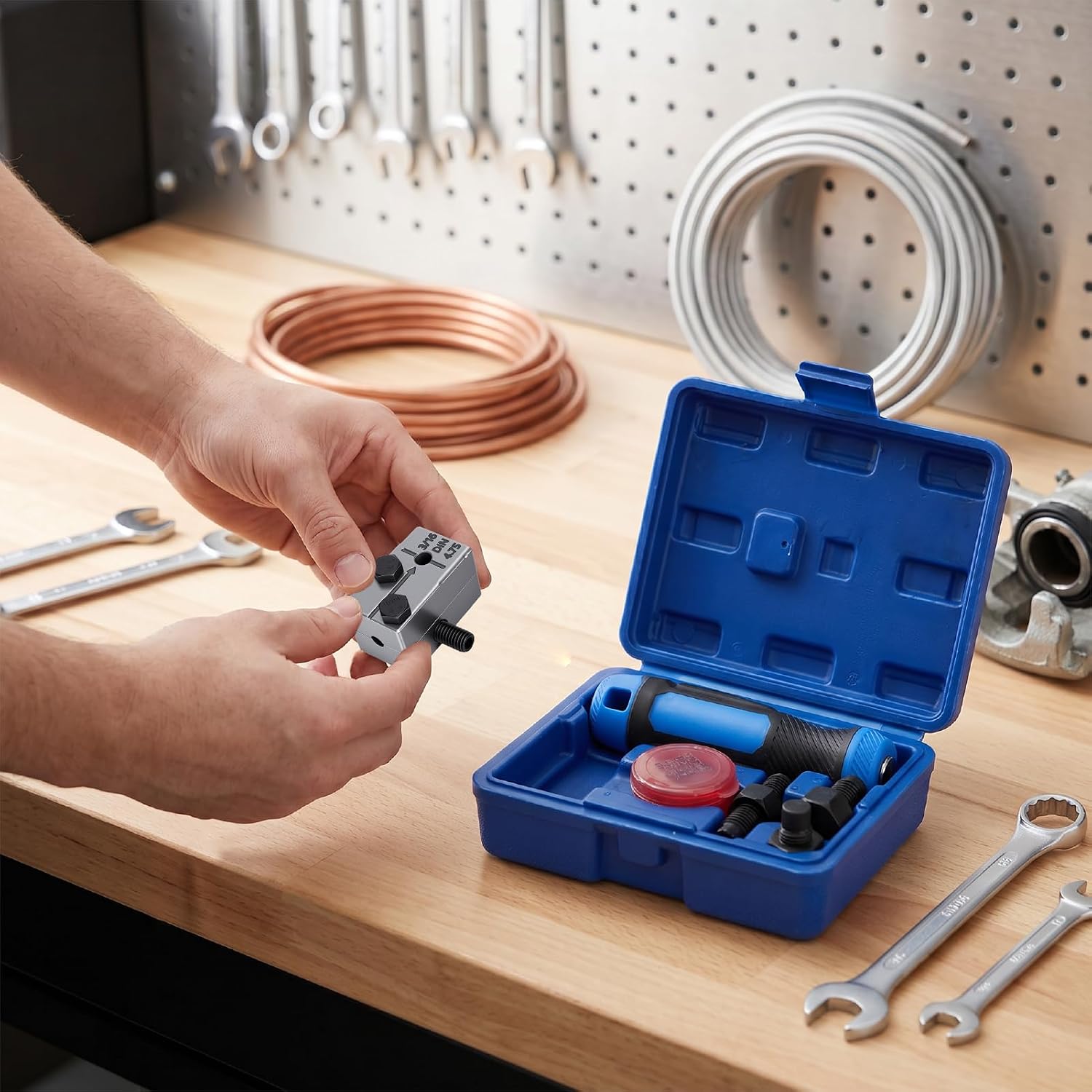 Fafeicy Brake Line Flaring Tool Kit 45 SAE Single Bubble s