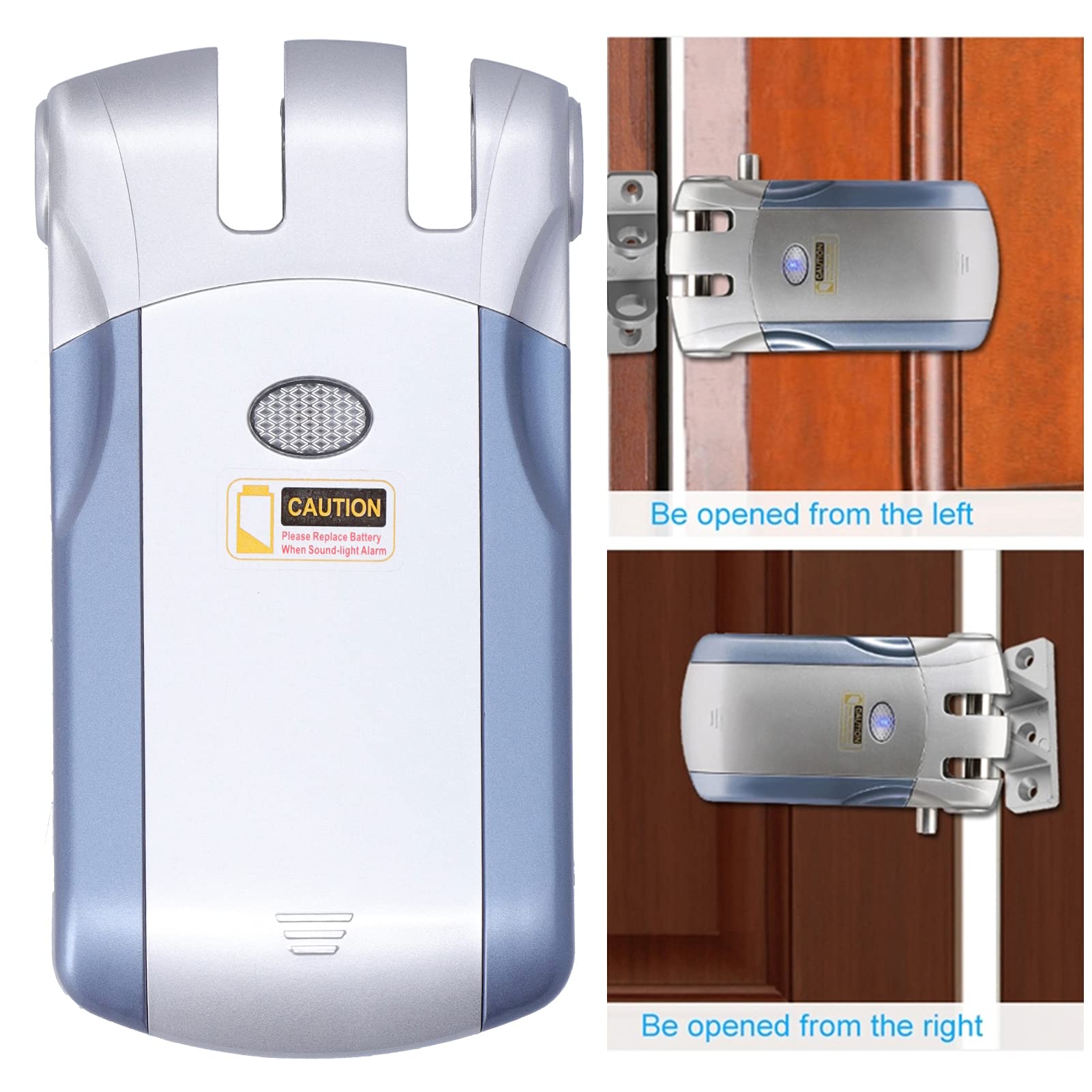 Sonew Cerradura de Puerta, Cerradura de Puerta Inteligente, con Bluetooth, Cerradura Electrónica con Control Remoto Sin Llave Invisible, con 4 Controles Remotos, para Tuya (Plateado)