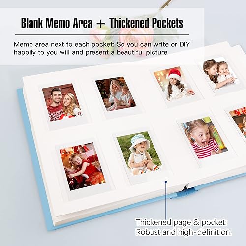 Miniatura 8 de Álbum de fotos hecho a mano con espacio de escritura para cámara Fujifilm Instax Mini, álbum de fotos de 2 x 3 pulgadas, álbum de fotos Polaroid