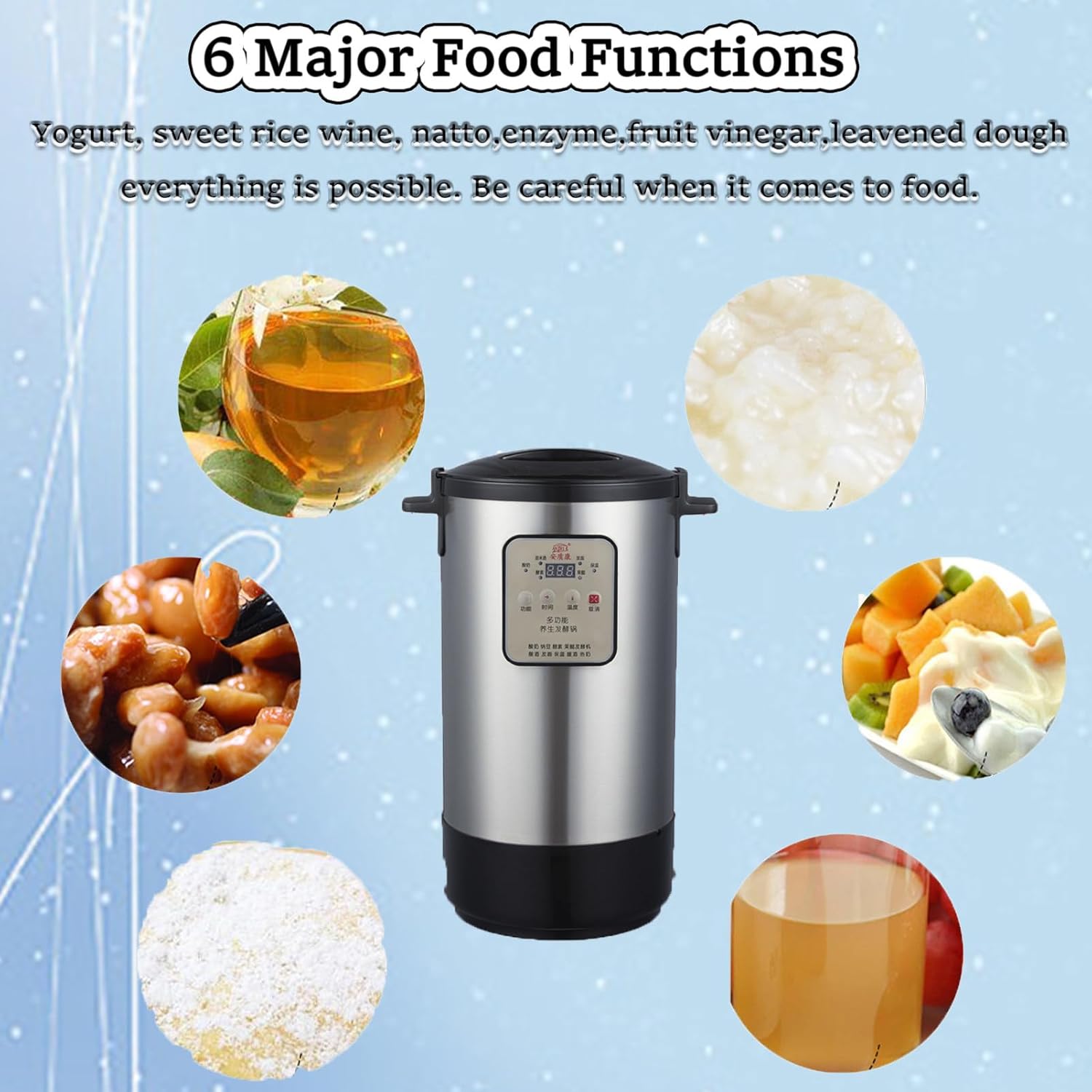 Electric Yogurt Fermenter, Stainless Steel Smart Fermentation Machine, Commercial Fermentation Machine, 12L Black Garlic Fermenter, Natto Maker