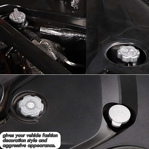 Miniatura 8 de Tapa de aceite del motor de aleación de aluminio, tapa del radiador, tapa de la lavadora, tapa del líquido de freno, cubierta compatible con