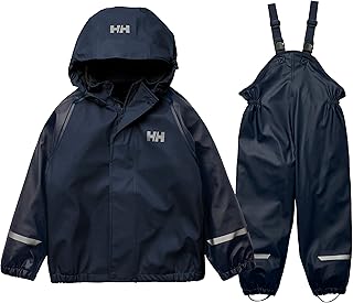 Helly Hansen Boy's K Bergen Fleece Pu Rainset 2.0 Pants, Navy, 7 Years UK
