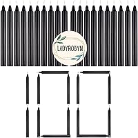 Vista 28 de Juego de 20 velas cónicas de color sólido, velas de cera de parafina sin goteo de 4 pulgadas con mecha de algodón, ideal para bodas, shabat