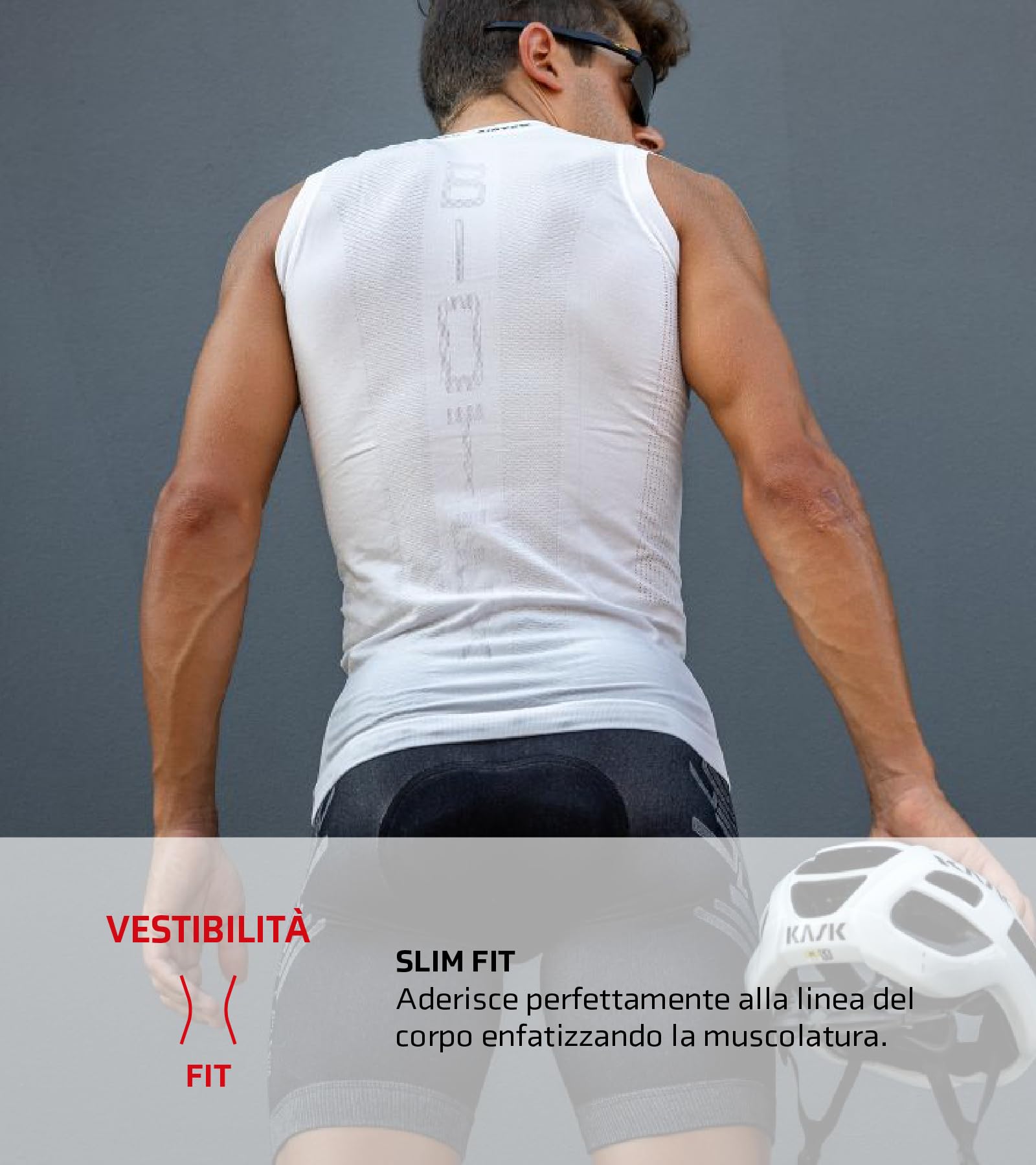 BIOTEX Canotta Fresh Traspirante Unisex per Ciclismo e Running, Intimo Tecnico Sportivo Ideale per L'Estate
