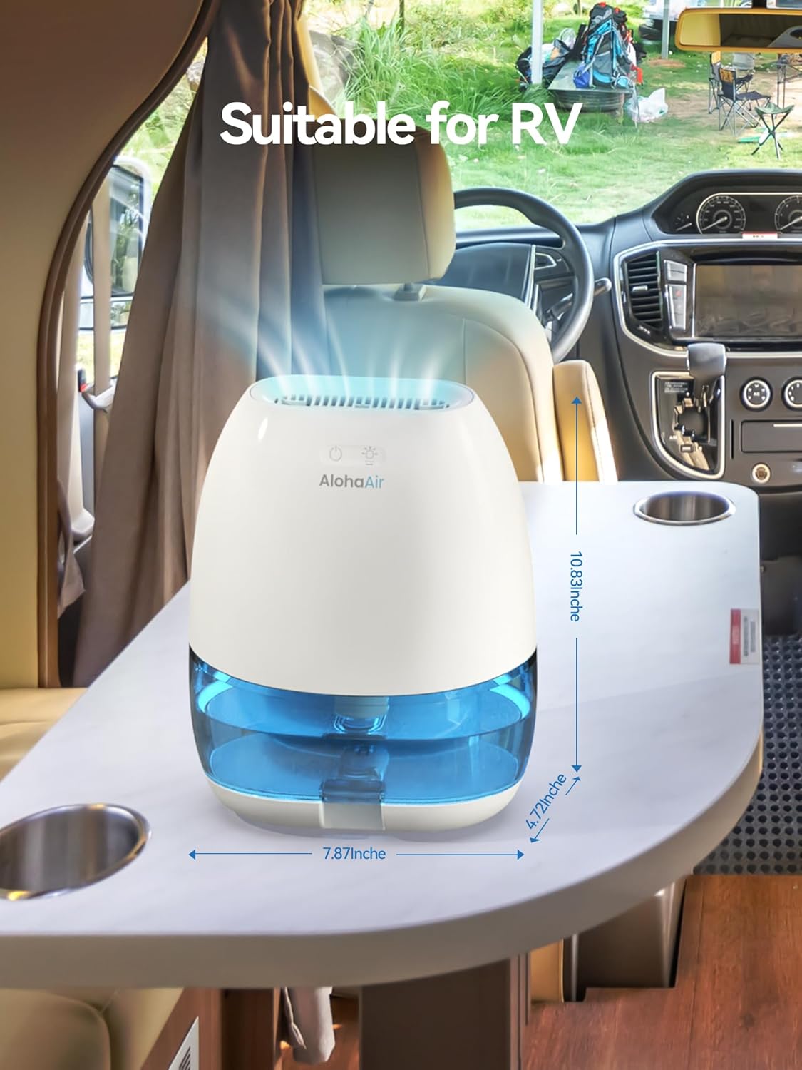 Dehumidifiers for Home, 34 oz Small Dehumidifier for Room, Quiet Dehumidifiers for Bathroom, Bedroom, RV, Closet with Auto Shut Off, 7 Colors Night Light image 4 of 7 B0D3DSWVR8