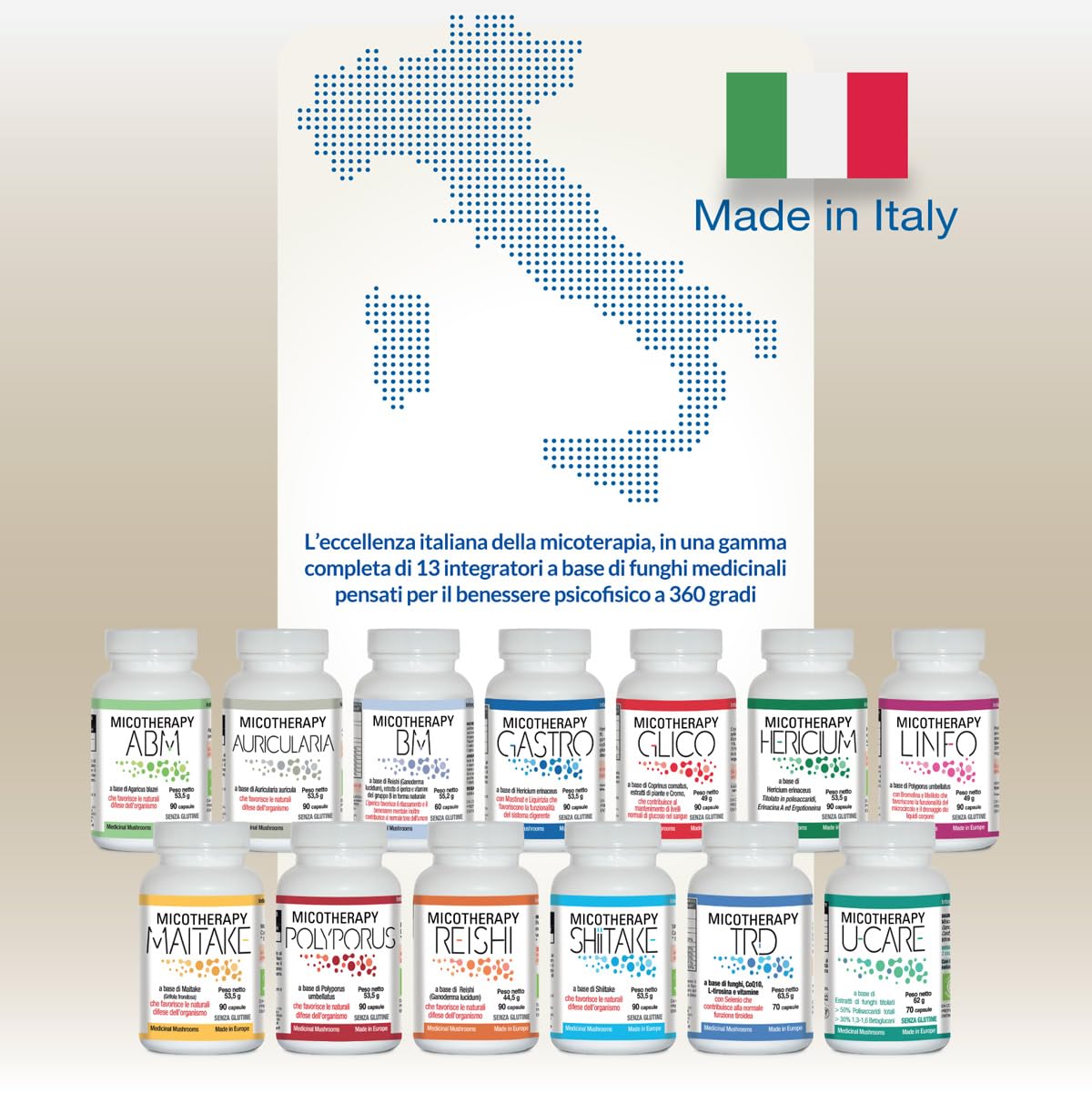 AVD REFORM | Micotherapy Shiitake – Integratore con Shiitake (Lentinula edodes) da coltivazione biologica per vitalità e difese naturali – 90 capsule – Prodotto in Italia