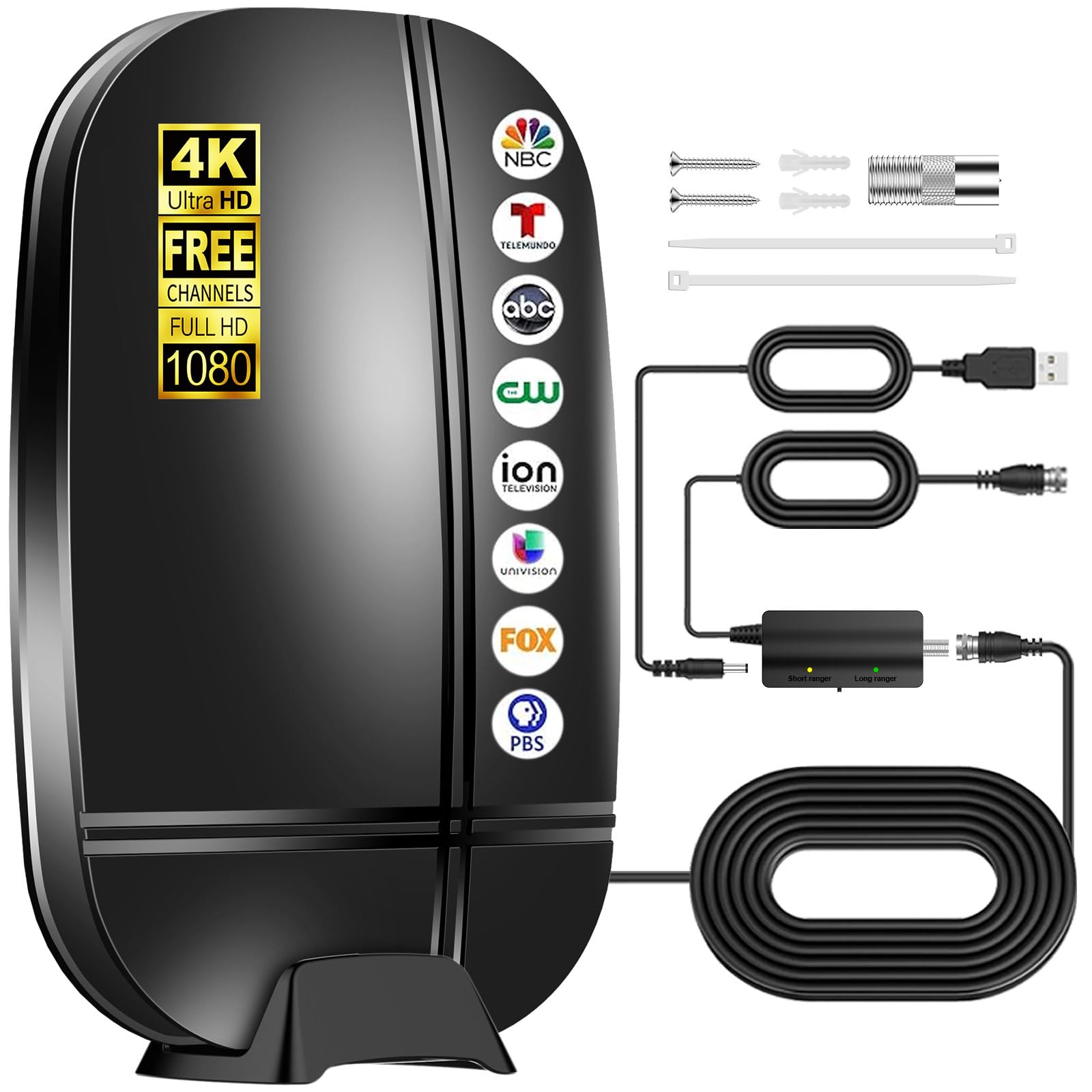 2026 Upgraded TV Antenna Indoor Outdoor, Digital Antenna for Smart TV