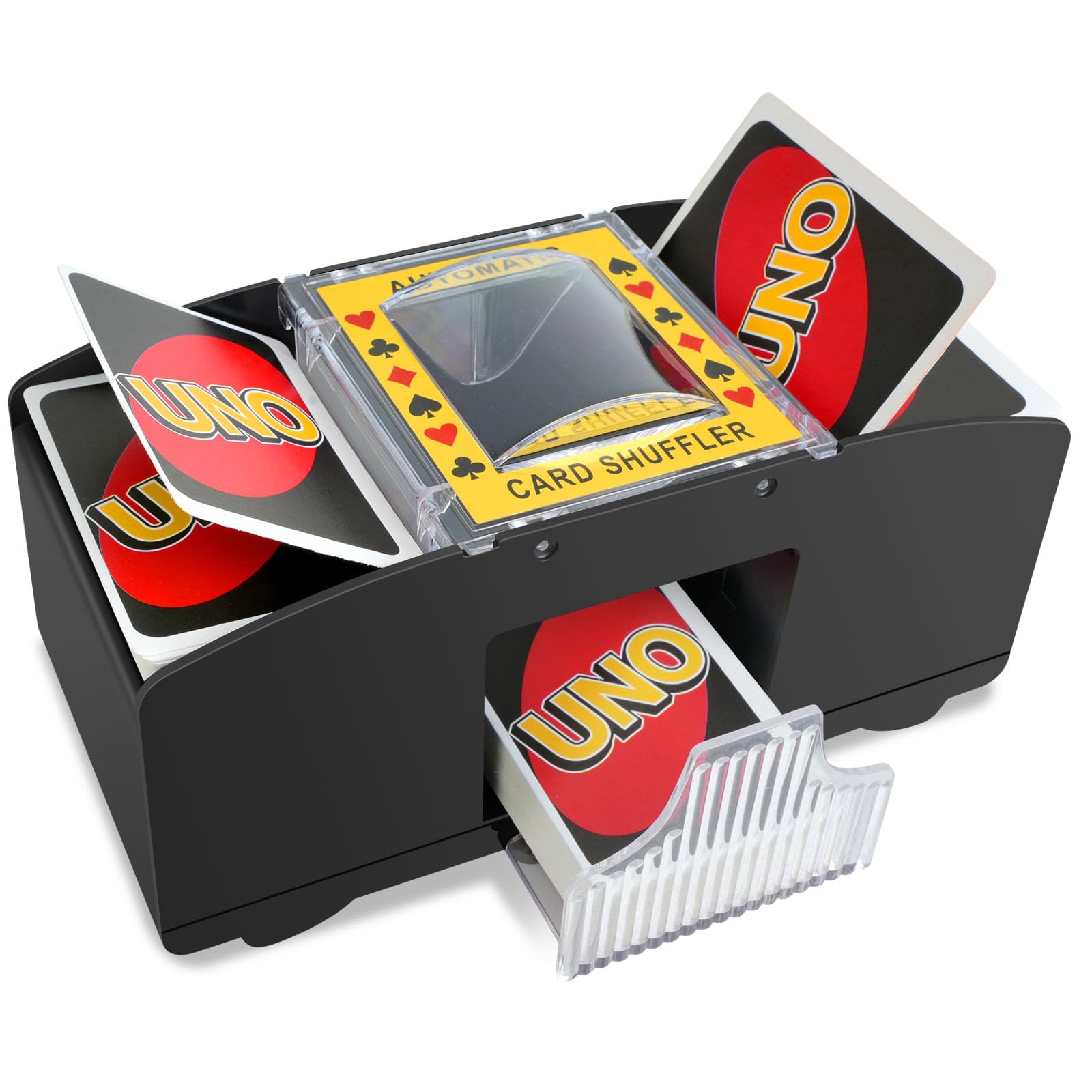 Vonsera Elektrische Kartenmischmaschine - Automatischer Kartenmischer Für UNO, Poker & Blackjack