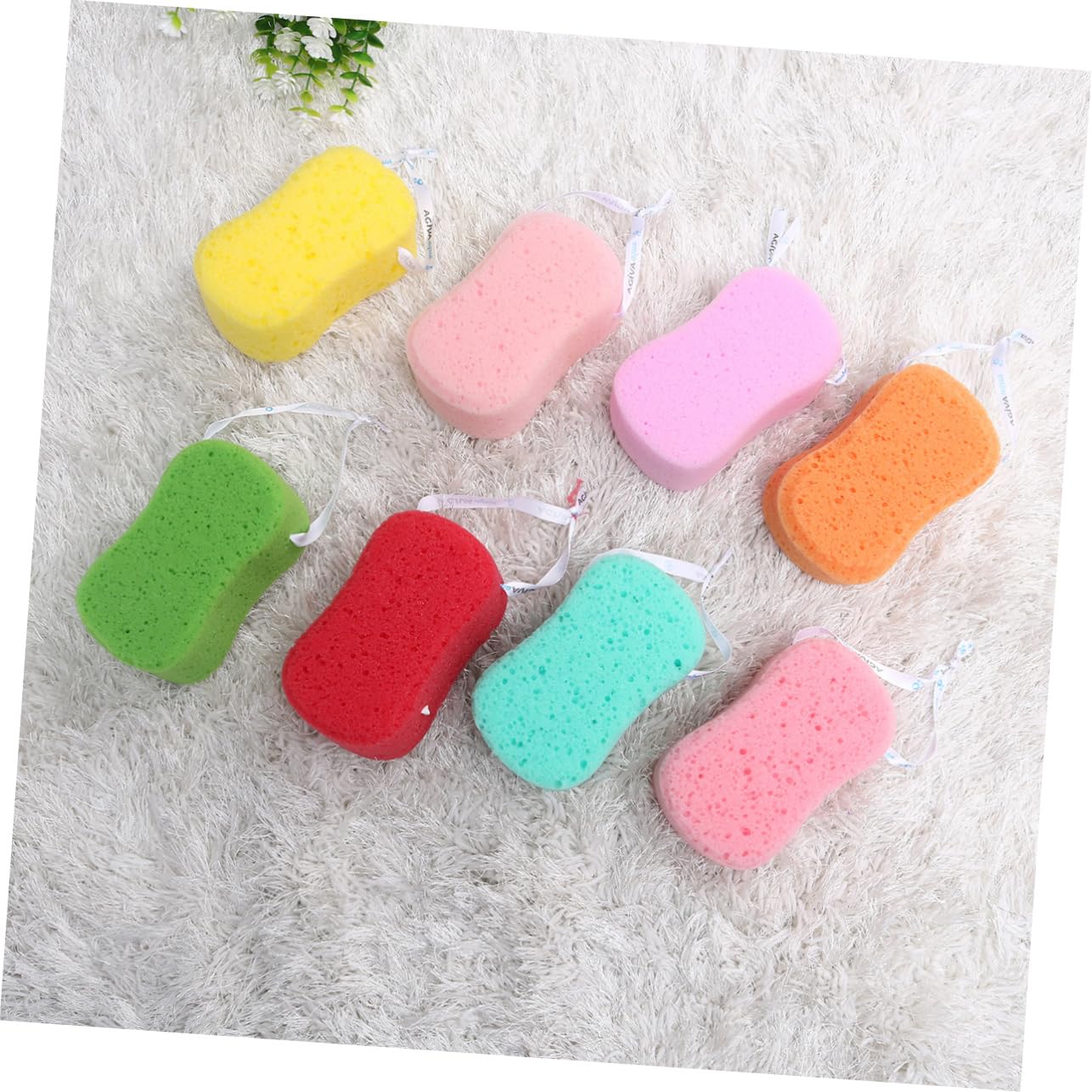Beavorty 3 Set Di Spugne Da Bagno Set Di Spugne Per La Pulizia Del Corpo Spazzola Da Bagno Luffa Naturale Esfoliazione Delicata Misure Assortite 8 Pezzi*3