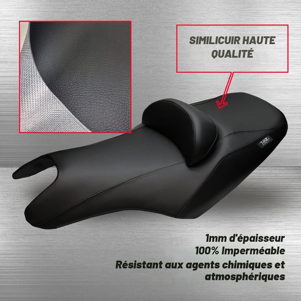 Revêtement de selle compatible avec T-Max 500/530 2008–2016 en similicuir de haute qualité – Prêt à installer