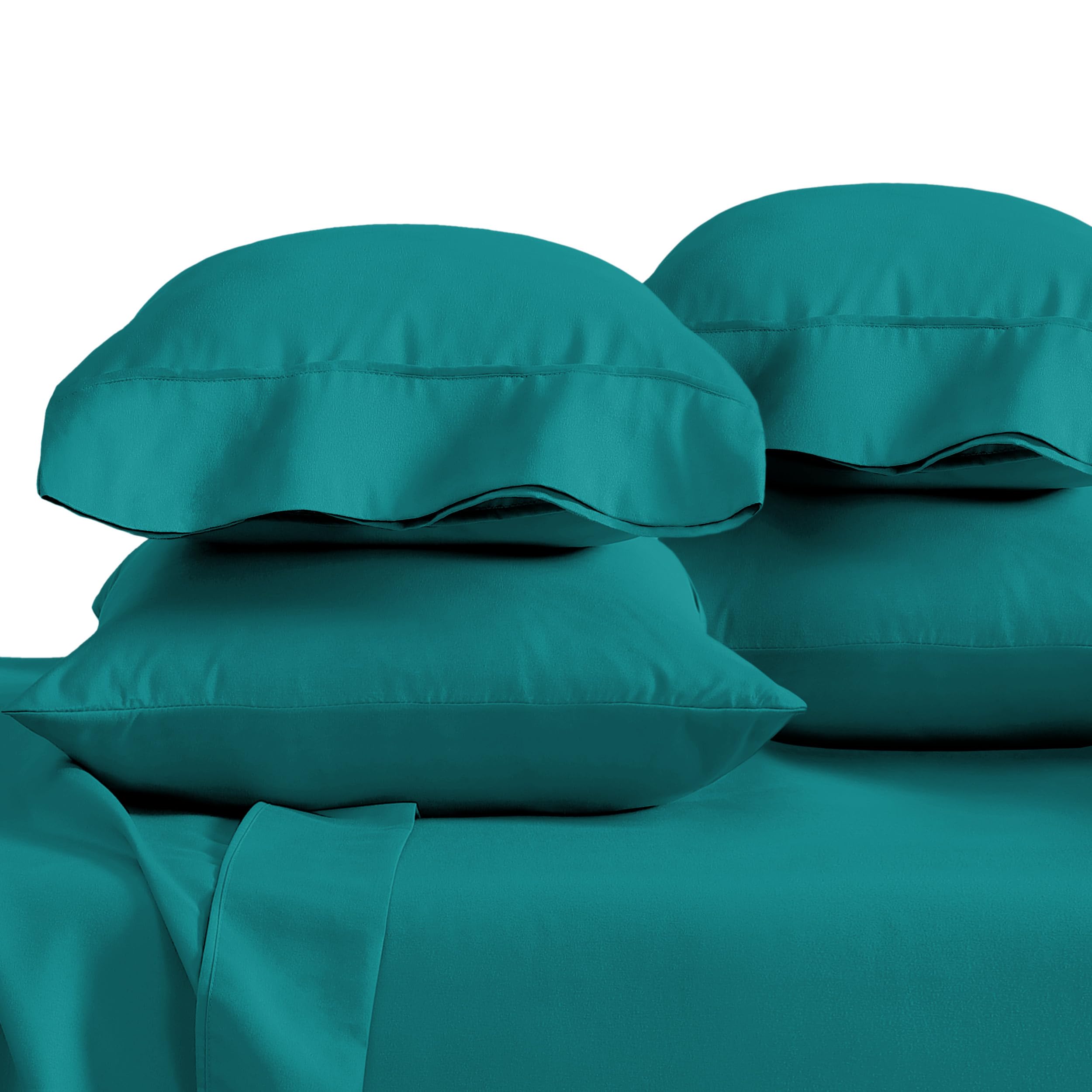 Bare Home Pillowcases Open End (Standard 4 Pack, Emerald)