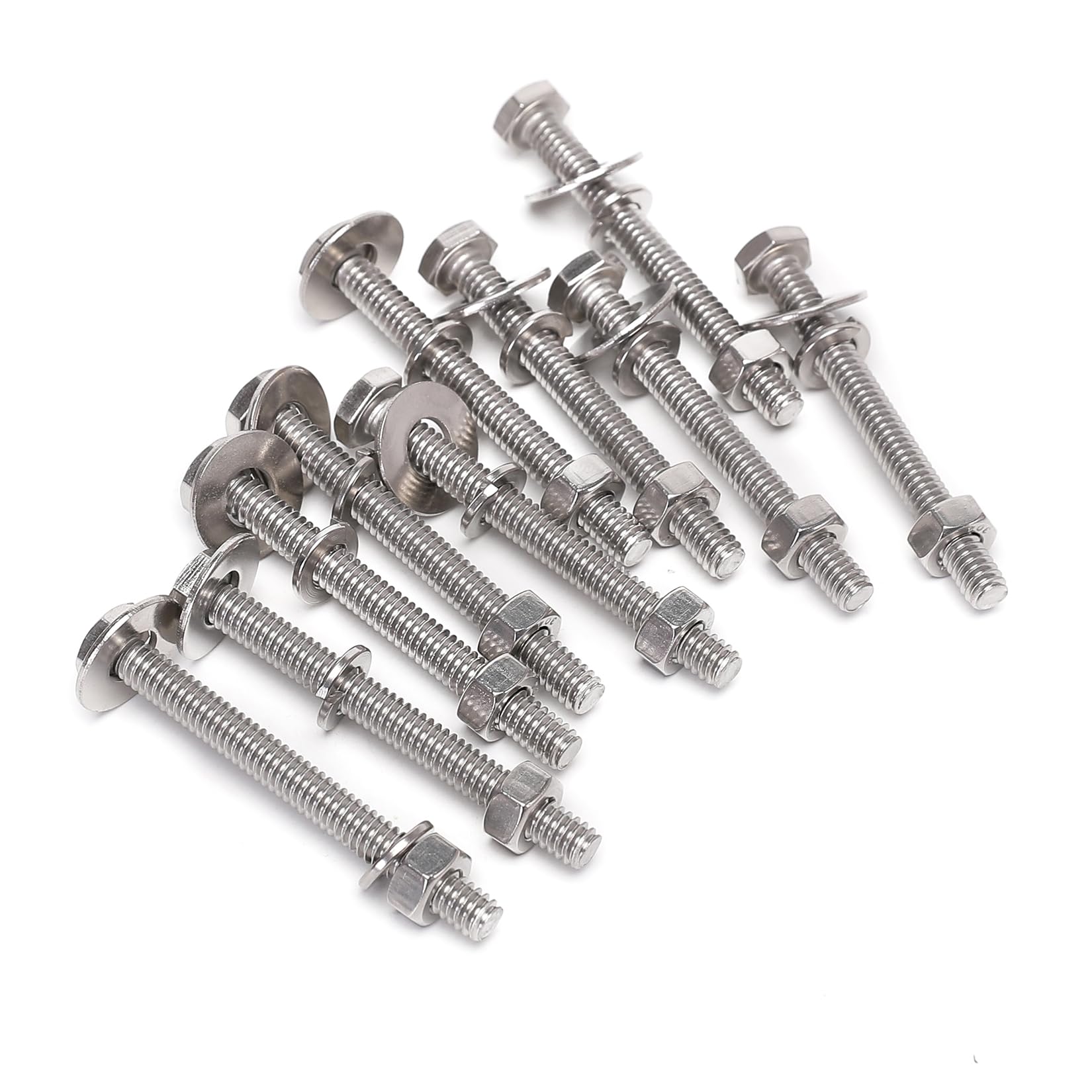 こちゃ Amazon.com: QXSKSLH 1/4-20x2-1/2 Complete Set Hex Head Screw Bolts