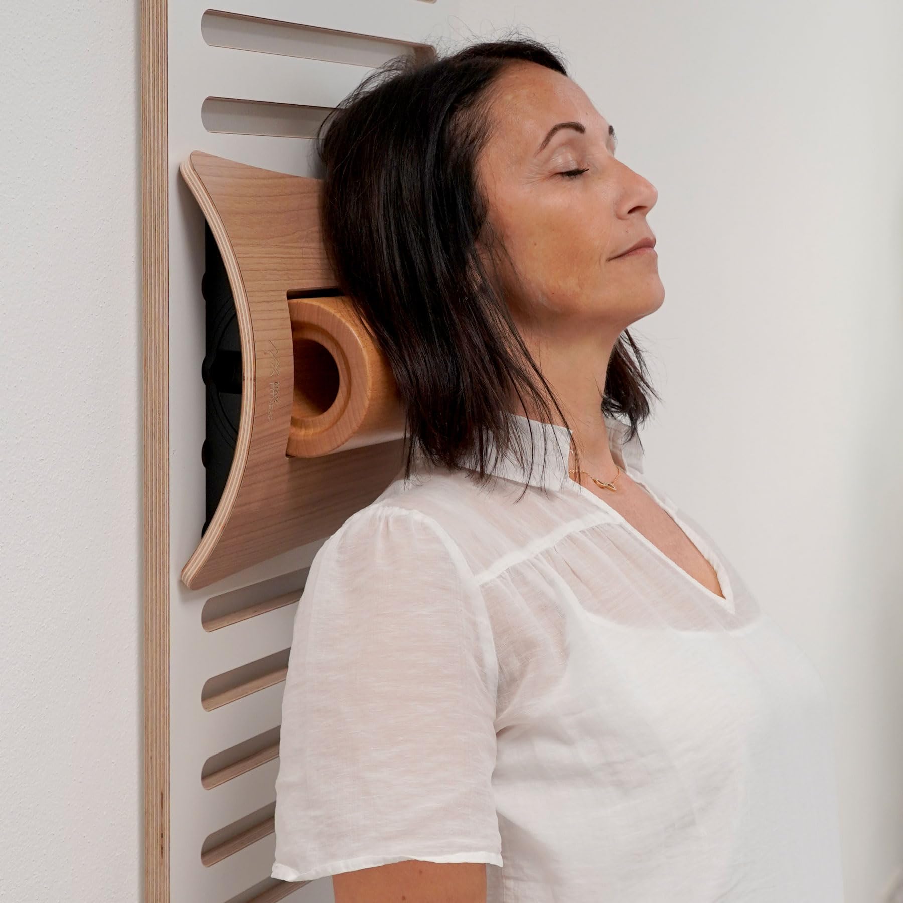 MaxFitness Faszienrollen – verschiedene Varianten - SpikeRoll, WoodRoll, ClassicRoll, DuoRoll - Rückenmassage, Fußmassage, Reflexzonen, Triggerpunkte, Faszientraining (WoodRoll)