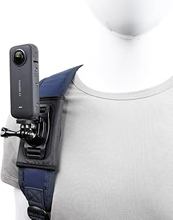 PellKing Camera Backpack Belt Mount for Insta360 One X3/ One X2/ One R/Go 2 Compatible with GoPro Hero10 /9/8/7/6 and Other Action Camera, with 1/4 Adapter