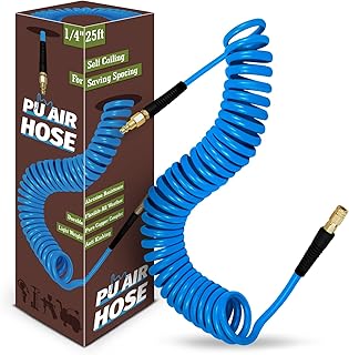 Anuncio Patrocinado - Manguera de aire de poliuretano de 1/4 de pulgada x 25 pies con restrictor de curvatura, manguera de...